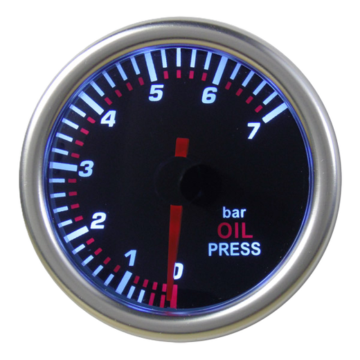 &Ouml;ljynpainemittari 52mm savun harmaalla taustalla  0-7 Bar